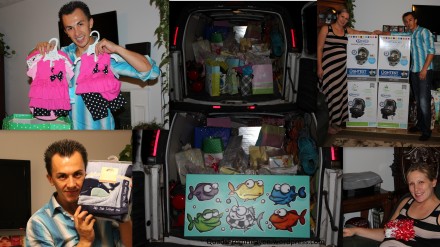 Narcis's van was packed with presents! 